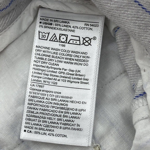 Banana Republic AVERY Pants Womens Size 2P Striped Seersucker Petite Chino - Picture 8 of 9